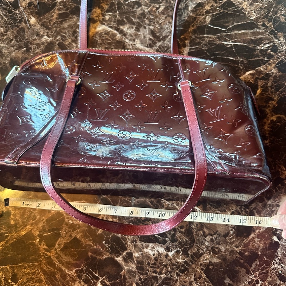 Louis Vuitton burgundy Alma verni